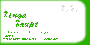 kinga haupt business card